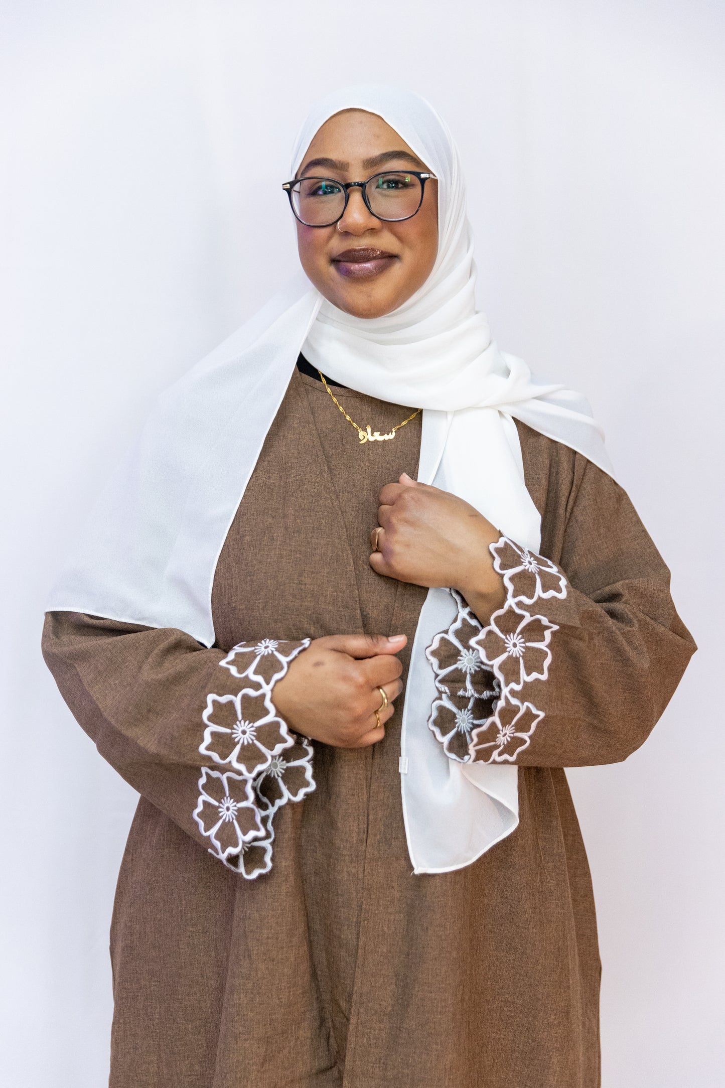 Fulla 2 piece abaya - Coffee Brown