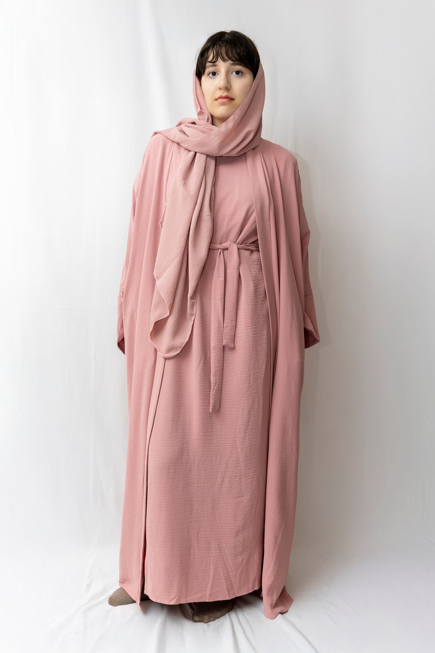 2 Piece Abaya set - Pink
