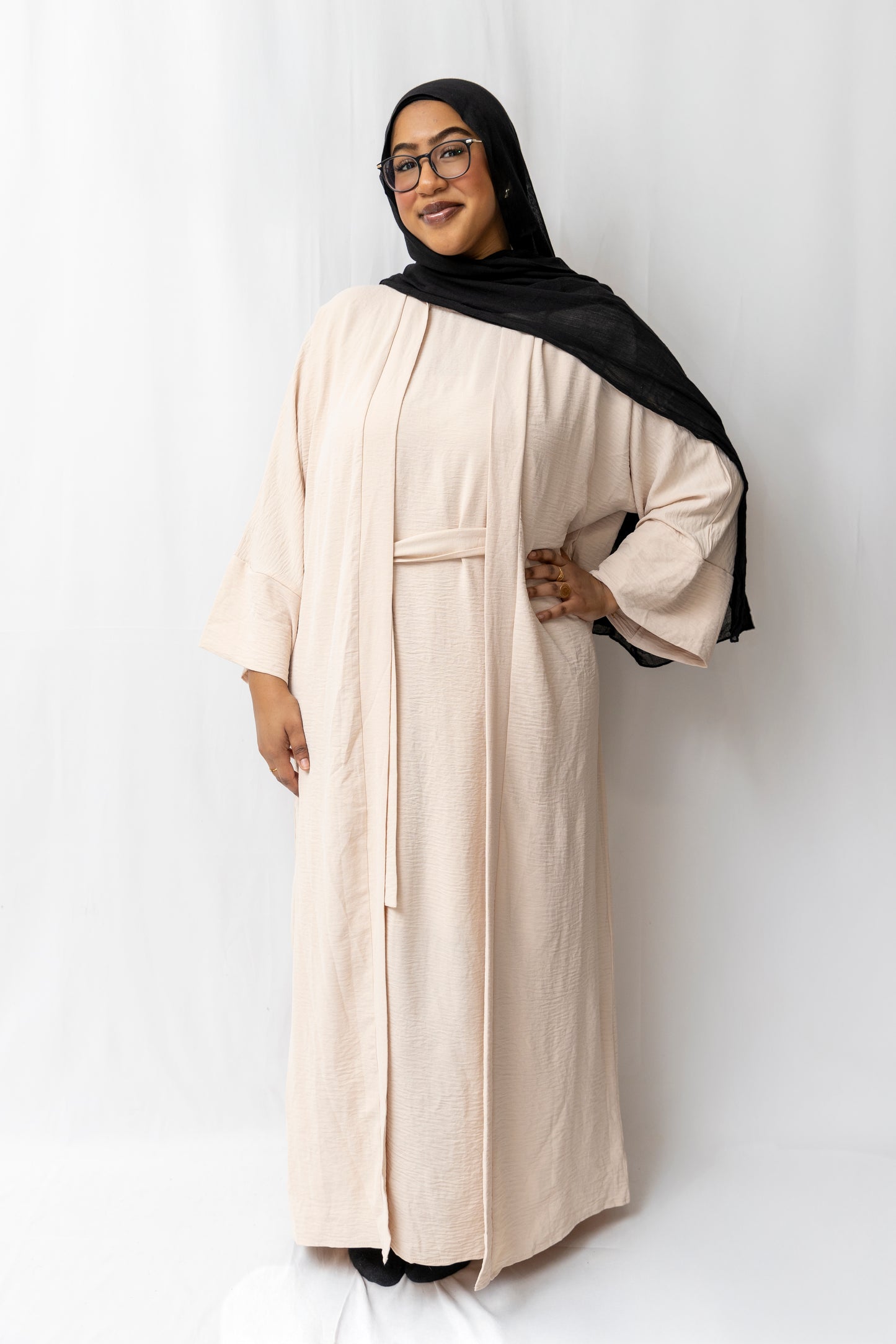 2 Piece Abaya set - Beige
