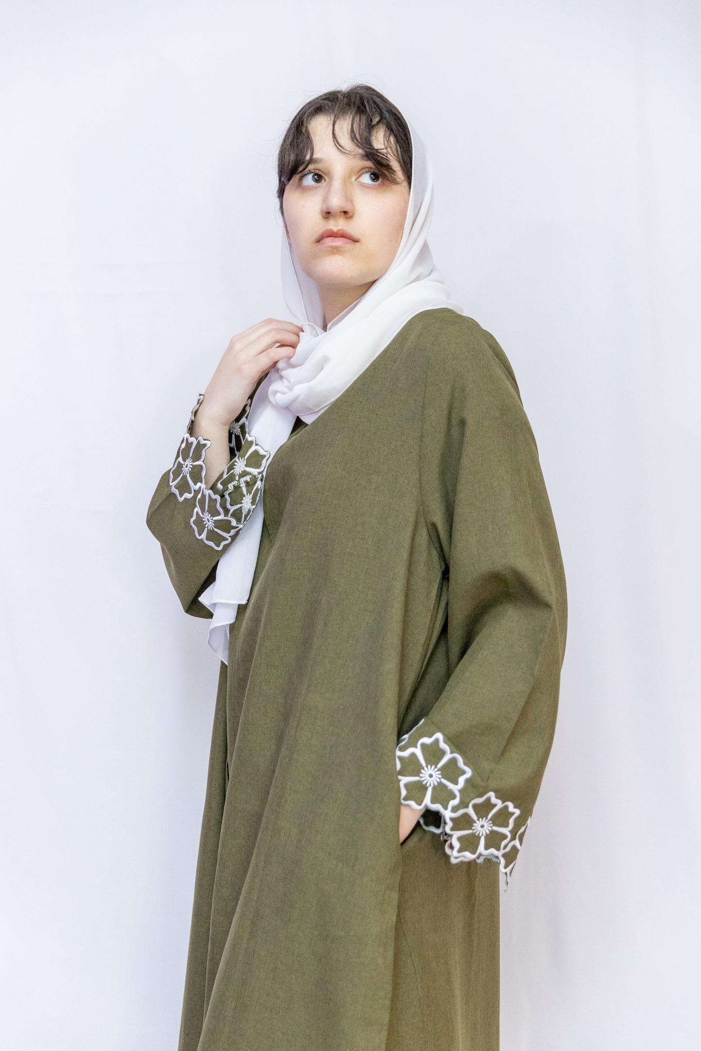 Fulla 2 piece abaya - Army Green