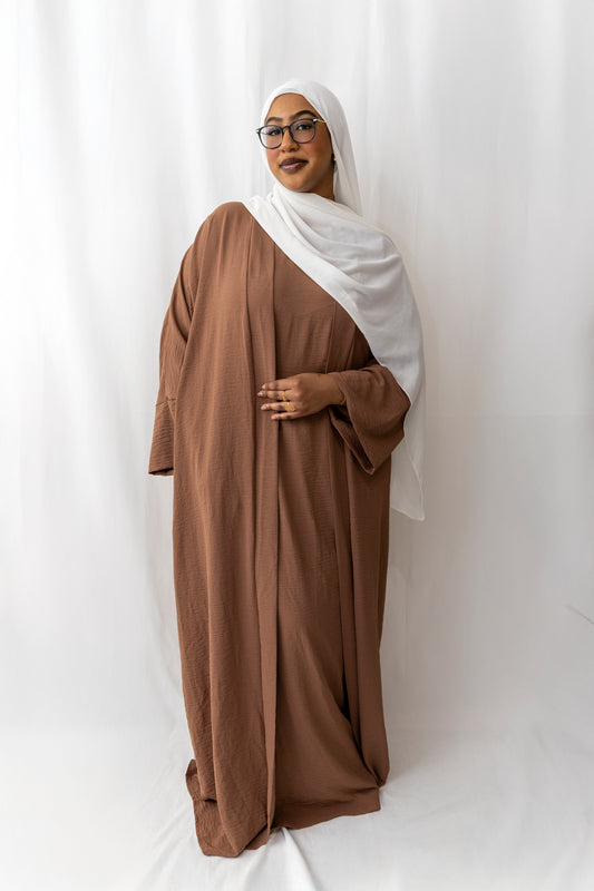 2 Piece Abaya set - Brown