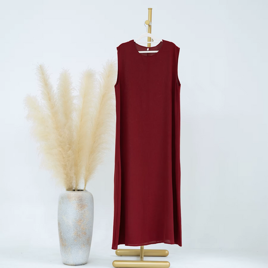 Under Abaya Dress - Maroon