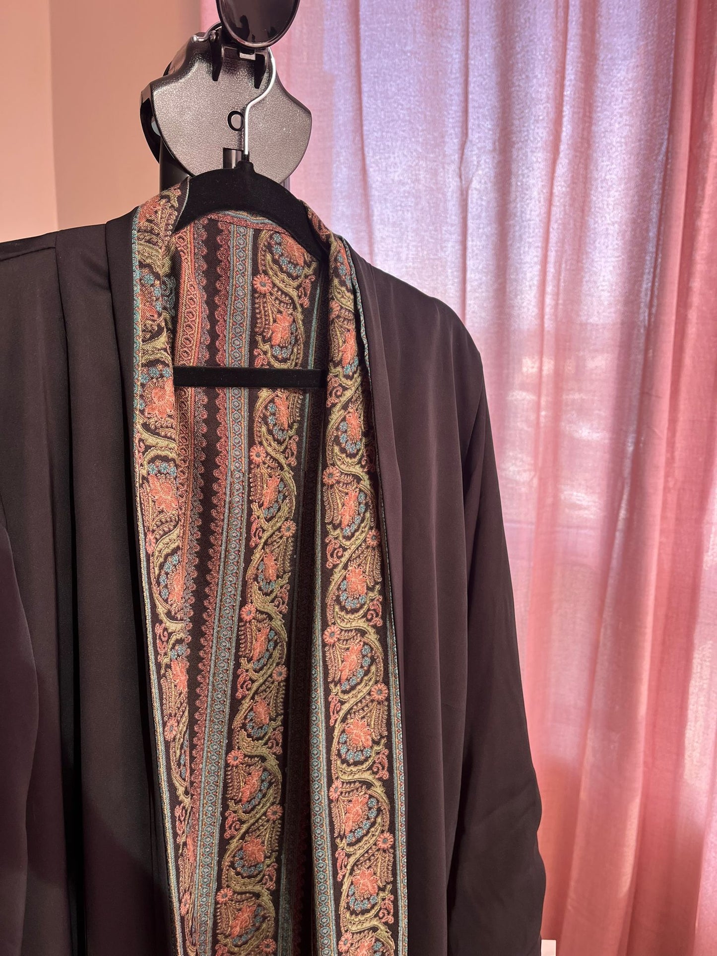 Kashmiri Abaya with matching Hijab - double faced